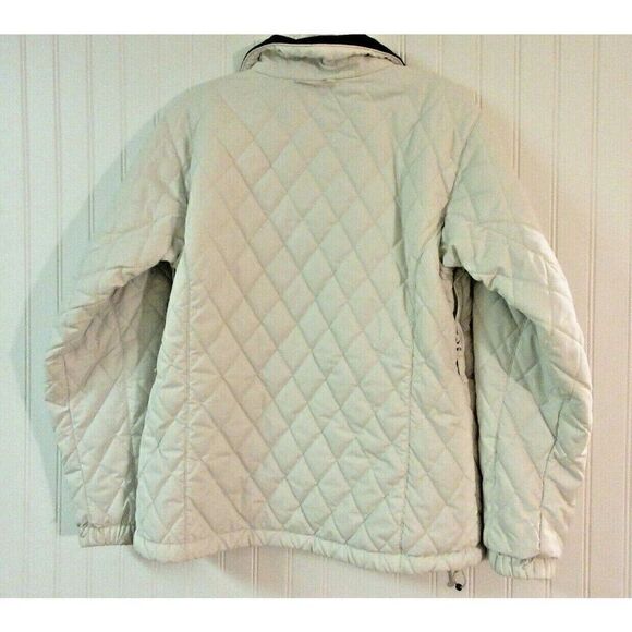 COLUMBIA JACKET VERTEX OFF WHITE WITH BLACK COLLAR SIZE MEDIUM - Picture 2 of 7